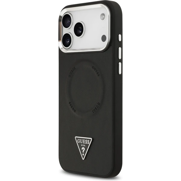Guess PU Leather Triangle Logo MagSafe kryt iPhone 17 Pro Max čierny - Puzdra - Obrázok 413fbe1b83744b53b14e7276a93814df