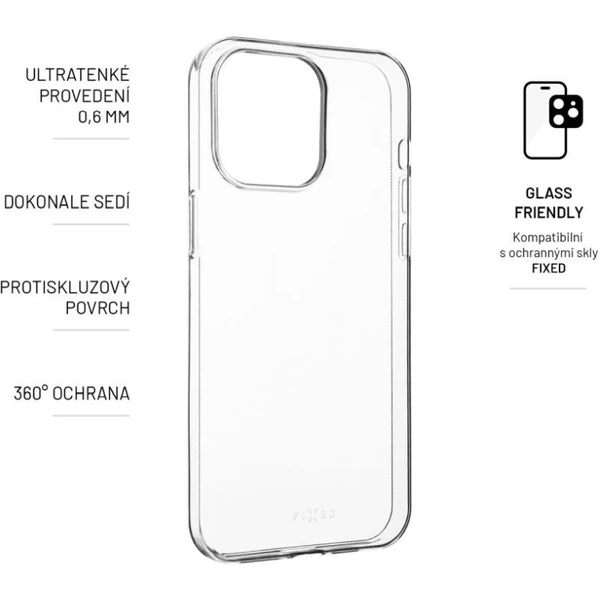 FIXED Skin ultratenký TPU kryt Apple iPhone 15 Pre číry - Puzdra - Obrázok 4153000N01