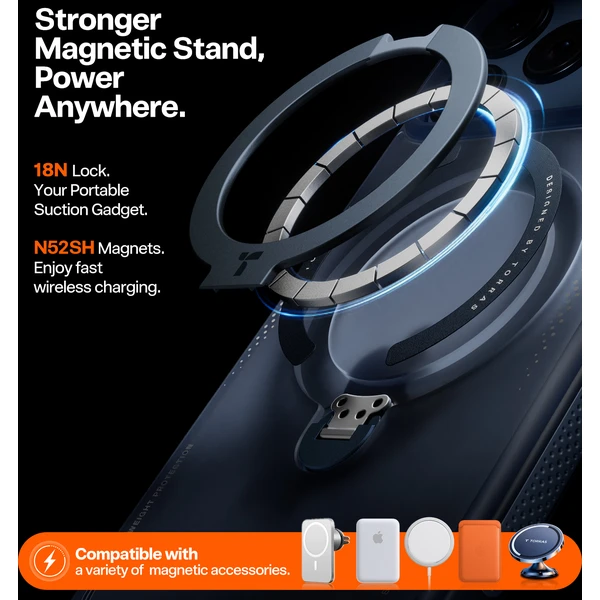 Torras Ostand Q3 Air MagSafe kryt iPhone 17 Pro Max polnočná modrá - Puzdra - Obrázok 415324c7b7be4ed4882944c92e073b8f