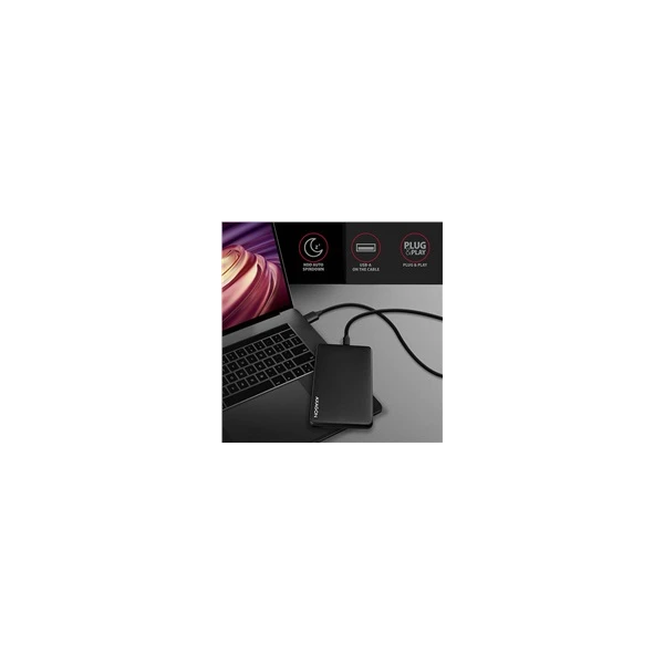 AXAGON externý box pre 2,5 SSD/HDD - USB-C 3.2 Gen 1 čierny - Externé boxy - Obrázok 4160700301