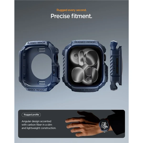 Spigen Rugged Armor 2 puzdro Apple Watch 11 (42mm) navy blue - Puzdra - Obrázok 41725d5374b94bfc9a418821abb1b74e