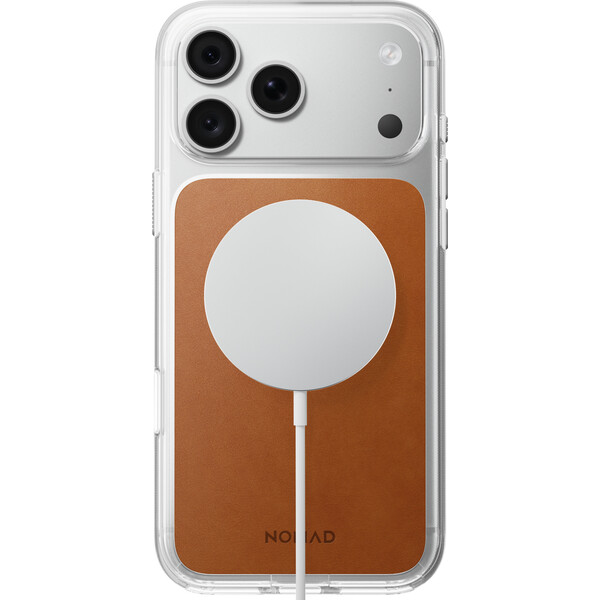 Nomad Clear Leather (Horween) MagSafe kryt iPhone 17 Pro Max/18 Pro Max Saddle - Puzdra - Obrázok 41a016cd19ca4c6ab5f9060f9b3d1a2a