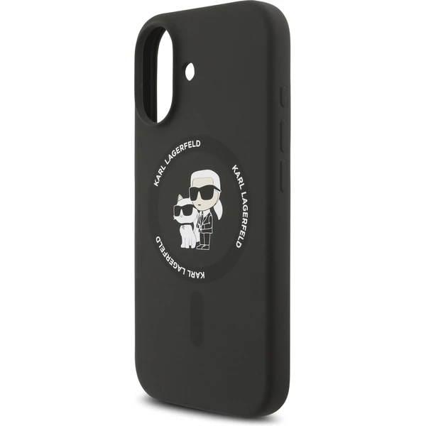 Karl Lagerfeld Liquid Silicone Karl a Choupette MagSafe kryt iPhone 17 čierny - Puzdra - Obrázok 41bfd46e0b984d32ab95631700130520