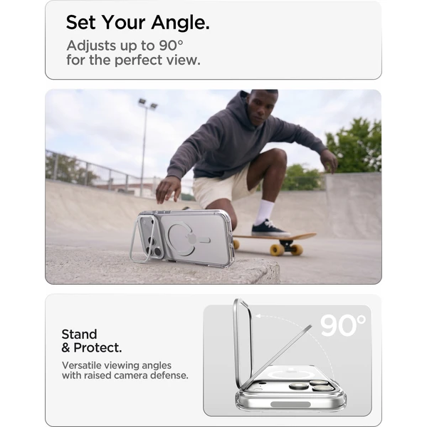 Spigen Ultra Hybrid Optik S MagSafe kryt iPhone 18 Pro/17 Pro clear silver - Puzdra - Obrázok 41c2579a32c847c39f8403749834bf01