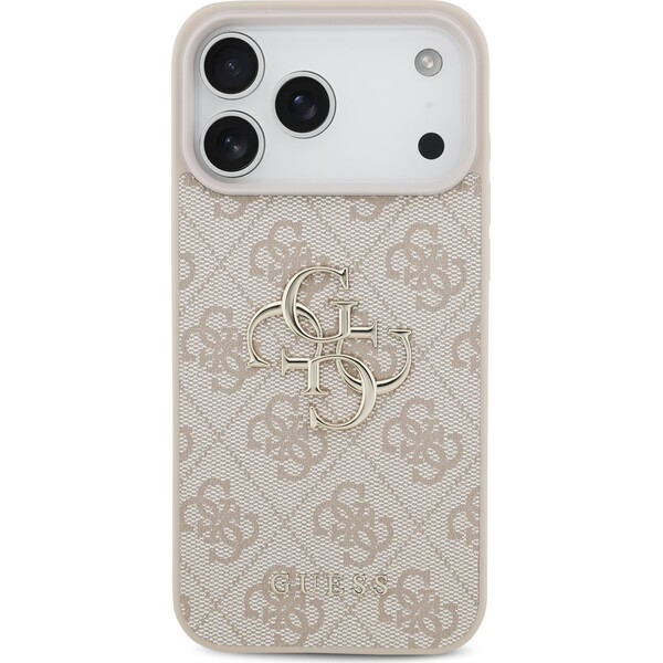 Guess PU 4G Metal Logo kryt iPhone 17 Pro Max ružový - Puzdra - Obrázok 41c7710cee2a48bdb9e2a147f502bd12