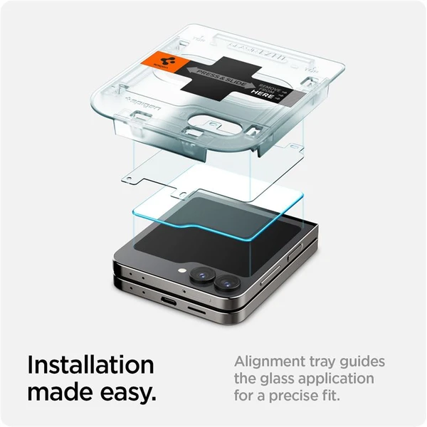 Spigen Glass TR EZ Fit Cover sklo Samsung Galaxy Flip6/Z Flip7 FE (2 ks) - Ochranné fólie a sklo - Obrázok 41d5336408d54bad94ca404128a8ac5d