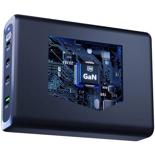 3mk Hyper Charging Station nabíjacia stanica, 240W, GaN, 3x USB-C + 1x USB-A čierna - Nabíjačky - Obrázok 41e00f5a53274b89854be5daf8b3dddc