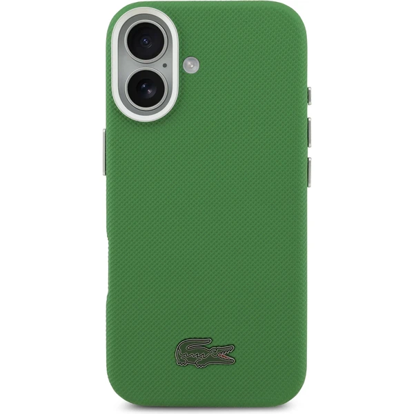 Lacoste Iconic Petit Pique Metal MagSafe kryt iPhone 17 zelený - Puzdra - Obrázok 42514bda1fd346f3985f7a851a5dafe1