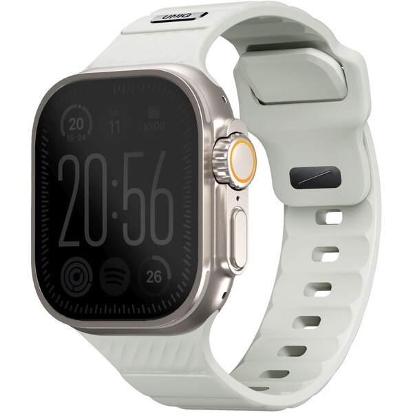E-shop UNIQ Stride FKM Rubber vodeodolný remienok Apple Watch 49/45/44/42mm biely/svietiaci