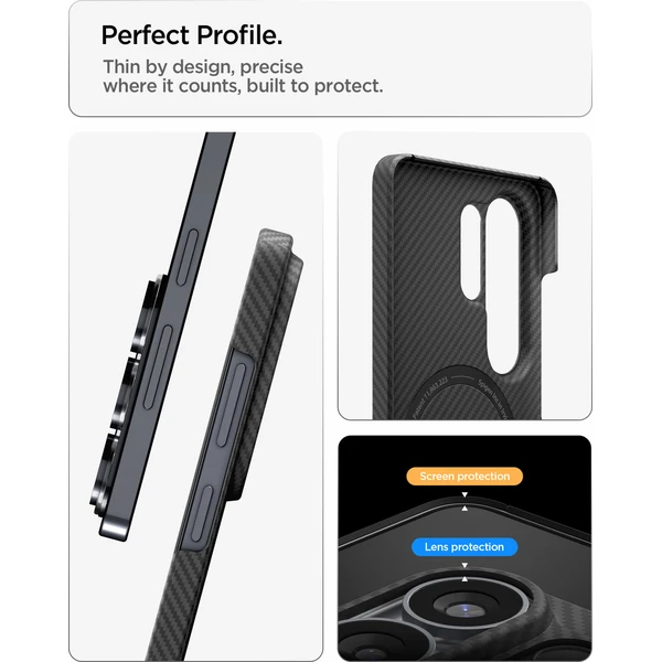 Spigen Air Skin Aramid MagSafe kryt Samsung Galaxy S26 Ultra čierny - Puzdra - Obrázok 42617b7f45ca499d8b640f5015afa327