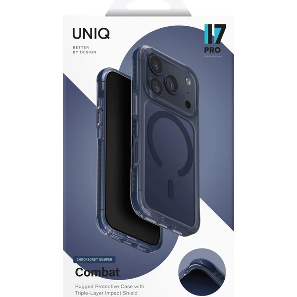 UNIQ Combat MagClick MagSafe kryt iPhone 17 Pro Námornícka modrá - Puzdra - Obrázok 4279b0eb7e7848b9ba5871740b7ba690