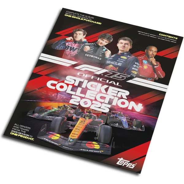 Samolepky Topps F1 2025 Special Anniversary Edition - Zberateľský Album + Samolepky - Zberateľské karty a nálepky - Obrázok 42DN000K01