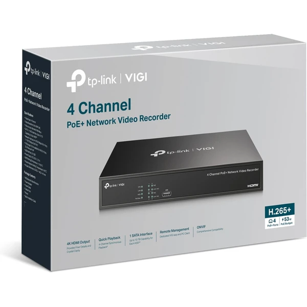 TP-Link VIGI NVR1004H-4P-2TB - Sieťové rekordéry - Obrázok 42F5000N01