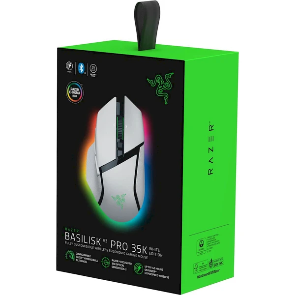 Razer Basilisk V3 Pro 35K bezdrôtová herná myš biela - Myši - Obrázok 42UC000L01