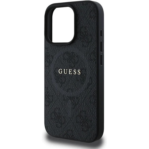 Guess PU Leather 4G Colored Ring MagSafe kryt iPhone 16 Pro Max čierny - Puzdra - Obrázok 42c1997863024d79a9dd9b5d76e224fa