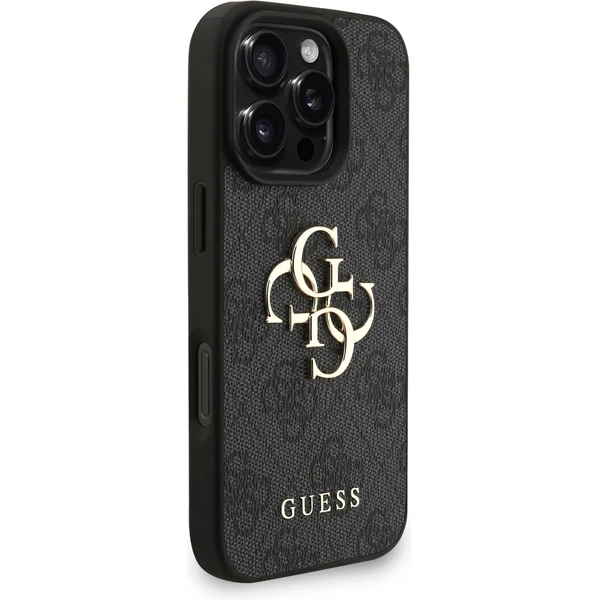Guess PU 4G Metal Logo Strap kryt iPhone 16 Pro Max čierny - Puzdra - Obrázok 42c9f9641c0a403eaa5f709de24bf062