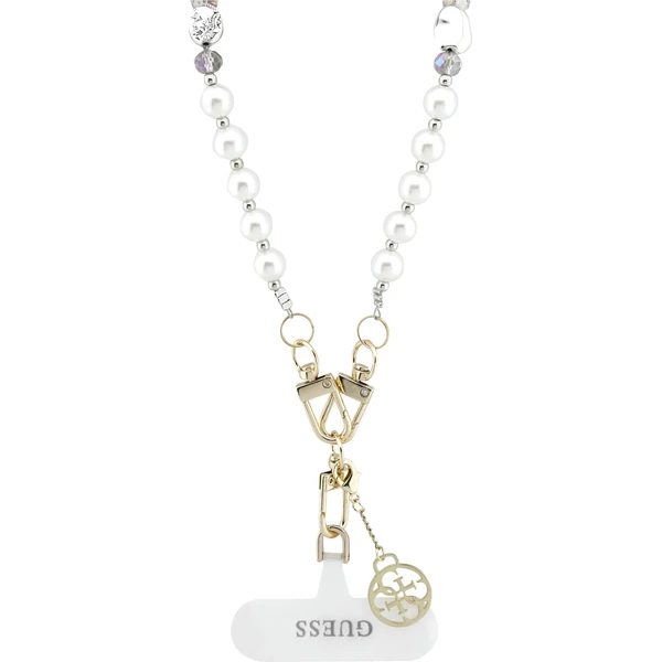 Guess Crossbody popruh Pearl and 4G Charm biely - Popruhy a crossbody - Obrázok 42ec954c5a0844d1839ad24adf6fb5b7