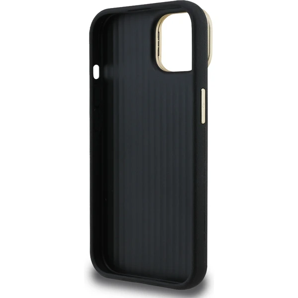 Guess PU Grained 4G Logo Stand Camera Frame kryt iPhone 15 čierny - Puzdra - Obrázok 42ed3817b8c34a3ba6a0cc93d47d6a50