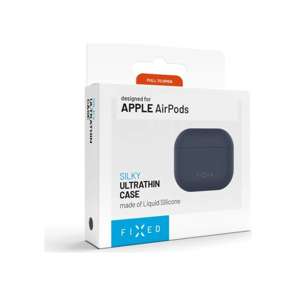 FIXOVANÉ Hodvábne silikónové puzdro pre Apple AirPods Pro 3 modré - Puzdra - Obrázok 432f3ed24acd49eda69157bab16afb5c
