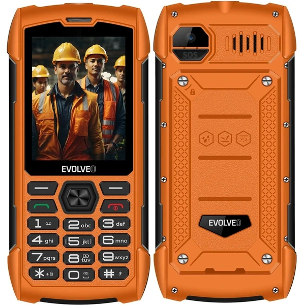 EVOLVEO StrongPhone H1 vodotesný odolný Dual SIM telefón oranžový - Mobilné telefóny - Hlavný obrázok