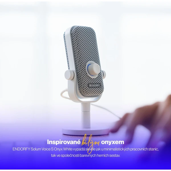Endorfy Solum Voice S Onyx streamovací mikrofón biely - Mikrofóny - Obrázok 435B000J01