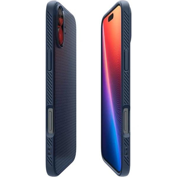 Spigen Liquid Air kryt iPhone 16 navy blue - Puzdra - Obrázok 43739c49aa534e07b48132aef9d7fab0