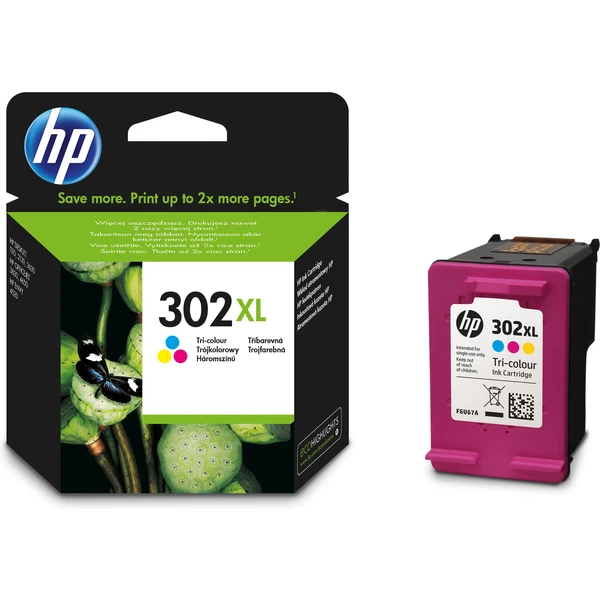 HP 302XL originálna atramentová kazeta trojfarebná  - Cartridge - Obrázok 43OE100501