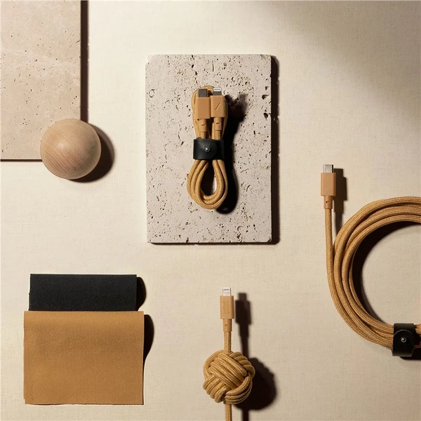 Native Union Belt Cable USB-C/Lightning napájací kábel 3m horčicový - Káble a redukcie - Obrázok 43V3000K01