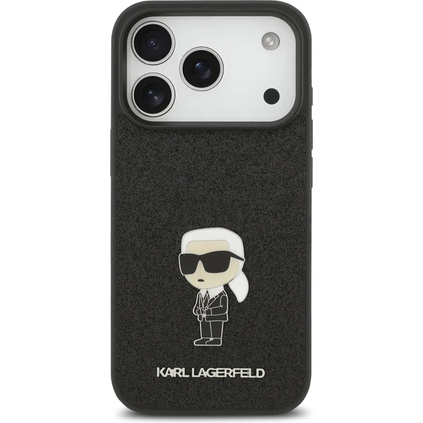 Karl Lagerfeld Fixed Glitter Metal Ikonik kryt iPhone 17 Pro čierny - Puzdra - Obrázok 43b4ad302ffe4fcd874d8b9d25cb1b5d