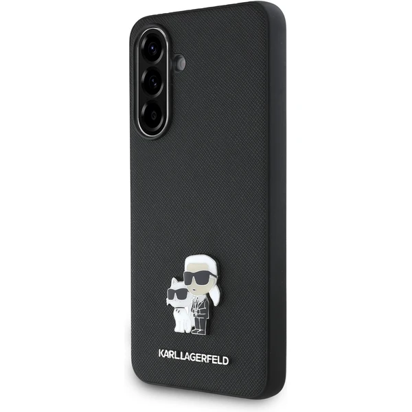 Karl Lagerfeld PU Saffiano Metal Karl and Choupette kryt Samsung Galaxy A56 čierny - Puzdra - Hlavný obrázok