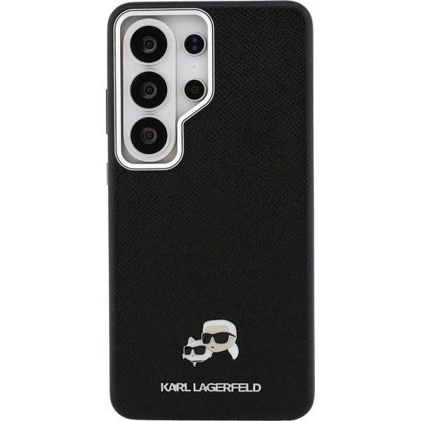 Karl Lagerfeld zrnkovaná PU koža K&CH Heads magnetický kryt Samsung Galaxy S26 Ultra čierny - Puzdra - Obrázok 43d15151c63942969b6c145e06c7a8ed