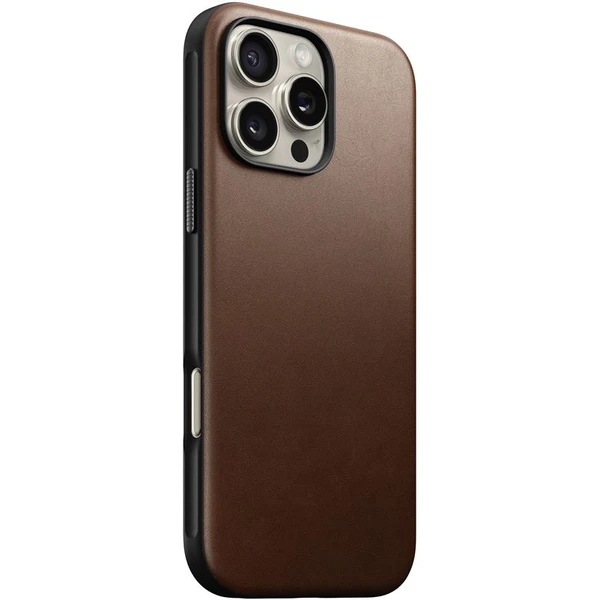 Nomad Modern Leather Case MagSafe kryt iPhone 16 Pro Max hnedý - Puzdra - Hlavný obrázok