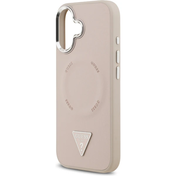 Guess PU Leather Triangle Logo MagSafe kryt iPhone 17 ružový - Puzdra - Obrázok 43ed4f8c17674e5a974bdd229ee5821e