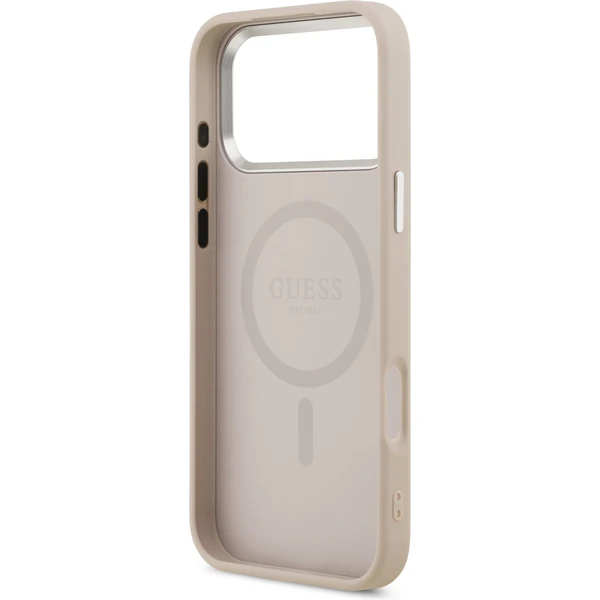 Guess PU Saffiano MagSafe kryt iPhone 17 Pro Max ružový - Puzdra - Obrázok 44129abcc53243d88b9cde6b37af16da