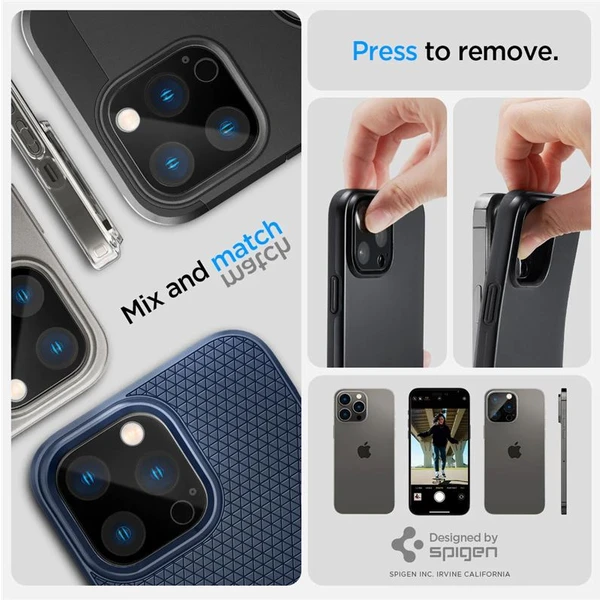 Spigen Glass tR Optik 2 Pack skla iPhone 16 Pro/16 Pro Max/15 Pro/15 Pro Max/14 Pro/14 Pro Max čiern - Ochranné fólie a sklo - Obrázok 4419000601