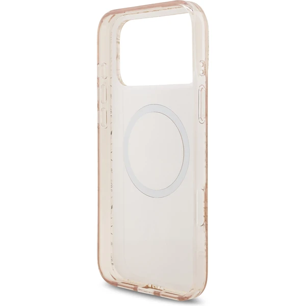 Guess IML Flowers Allover Strap MagSafe kryt iPhone 17 Pro Max ružový - Puzdra - Obrázok 441a892485ca4211b5bf7001c33175e1