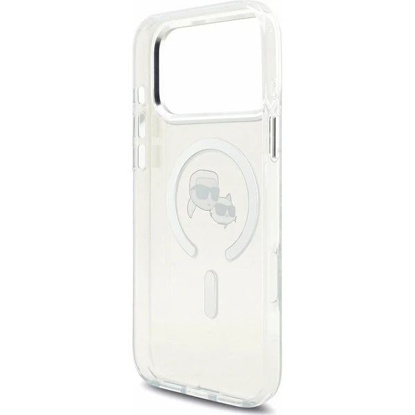 Karl Lagerfeld IML K&CH Heads Metal Frame MagSafe Zadný kryt pre iPhone 18 Pro Max White - Puzdra - Obrázok 442a86d3d4a341f2912fb76f03f9d9e0