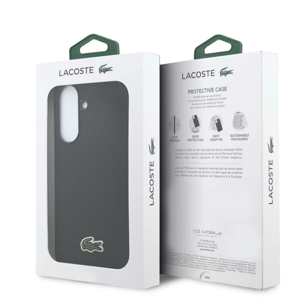 Lacoste Iconic Petit Pique Woven Logo MagSafe kryt Samsung Galaxy A37 čierny - Puzdra - Obrázok 44372ebbe2b74f0c9bcb1ce4a1505509