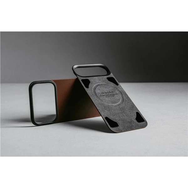 Nomad Magnetic Leather Back (Horween) Magsafe kožený kryt iPhone 17 Pro Rustic Brown - Puzdra - Obrázok 44388b8b348048748db4155b1e183a0d