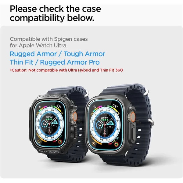 Spigen Glass EZ Fit 2 Pack sklo Apple Watch Ultra 49mm číre - Ochranné fólie a sklo - Obrázok 445895ddd5ff4215a64018bea541dc1b
