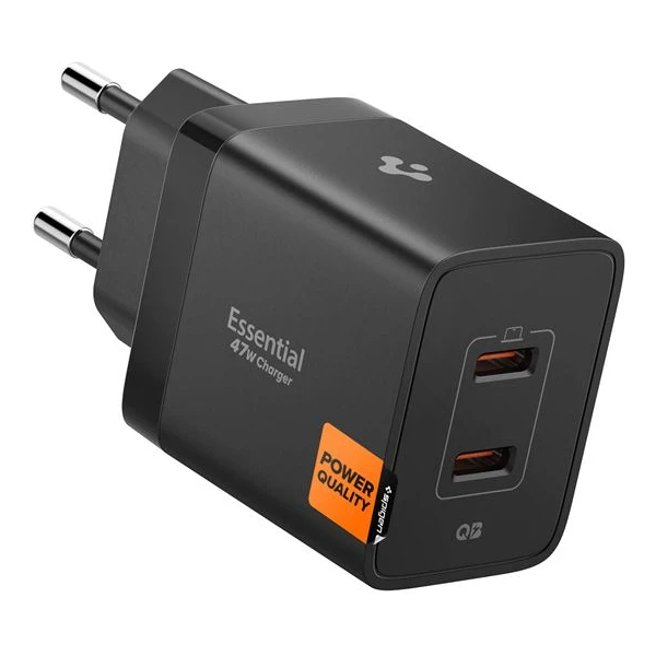Spigen Essential 47W USB-C nabíjačka (EE472EU) čierna - Nabíjačky - Hlavný obrázok