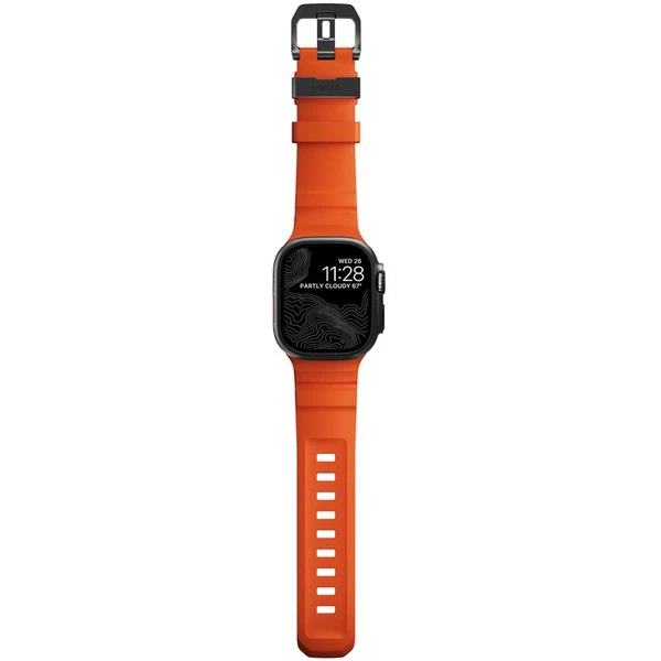Nomad Rocky Point Band remienok Apple Watch 49/45/44/42mm čierny/oranžový - Remienky - Obrázok 446e131466054819b02bf9da6d213783