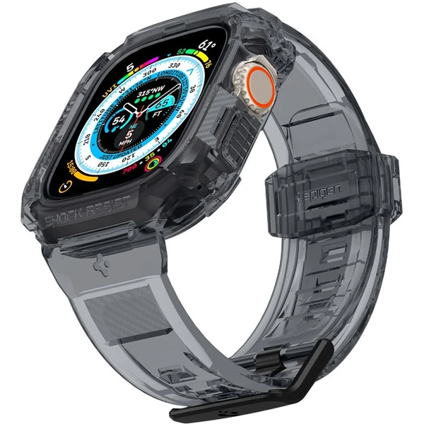 Spigen Rugged Armor Pro remienok s puzdrom Apple Watch Ultra 3/2/1 (49mm) dymový - Puzdra - Hlavný obrázok