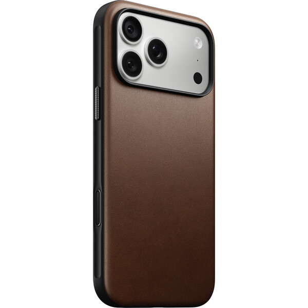 Nomad Modern Leather MagSafe kožený kryt iPhone 17 Pro Max/18 Pro Max Brown - Puzdra - Hlavný obrázok