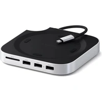 Satechi Mac Mini M4 Stand & Hub s SSD Enclosure biely - USB huby