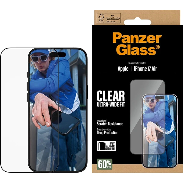 PanzerGlass® Ultra-Wide Fit sklo Apple iPhone Air s inštalačným rámčekom - Ochranné fólie a sklo - Hlavný obrázok