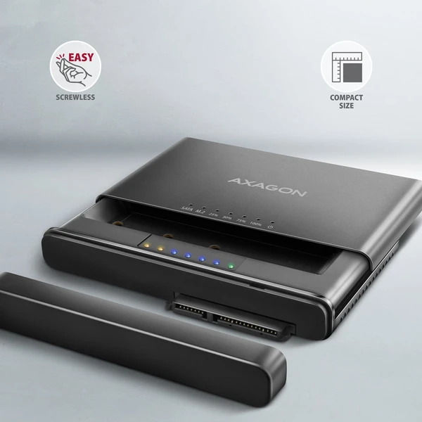 AXAGON ADSA-CC USB-C NVMe M.2 SSD 2.5'/3.5 SSD/HDD adaptér - Externé boxy - Obrázok 44P0000K01