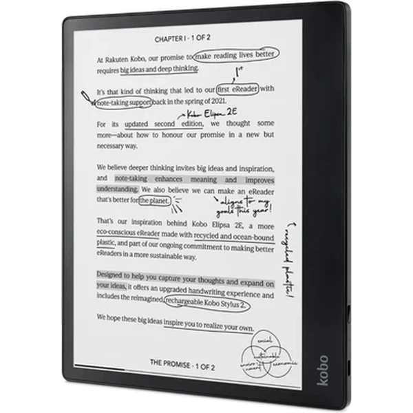 Kobo Elipsa 2E zápisník/čítačka čierna + stylus - Čítačky elektronických kníh - Obrázok 44PB000P01