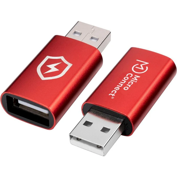 MicroConnect Safe Charge USB-A/USB-A redukcia červená - Káble a redukcie - Hlavný obrázok
