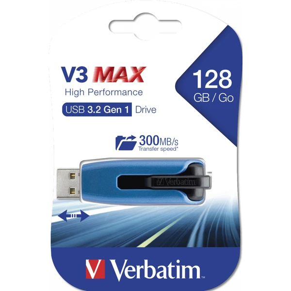 VERBATIM Flash Disk 128GB V3 MAX, USB 3.0, modrý - Flashdisky - Obrázok 44R2000P01